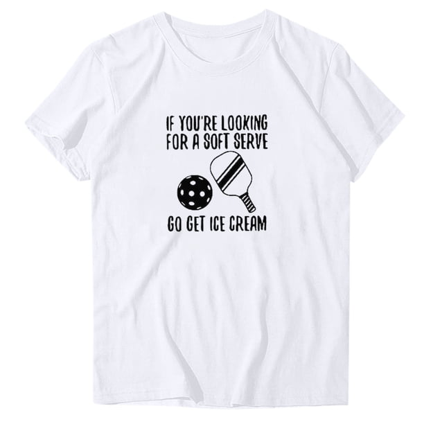 Blusas de Manga Corta para las Mujeres Divertido Impreso Cuello Redondo Tee, Vintage Humor Gráfico Blusas de Primavera para las Mujeres