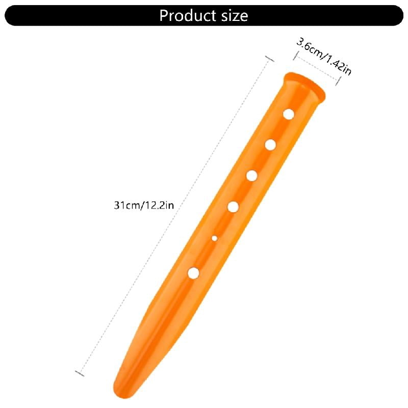 JZROCKER 10pack Outdoor Travel Camping Tarps Stakes Ground Stakes Organizers Tent Pegs