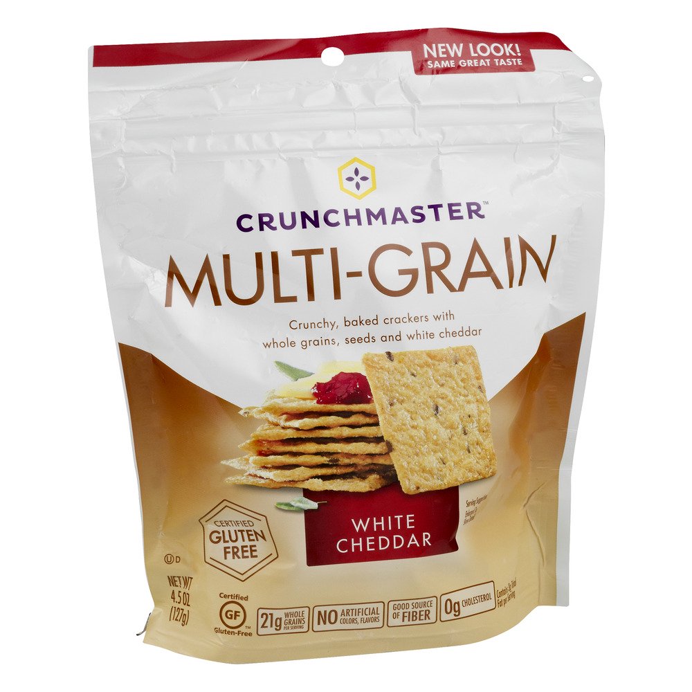 Crunchmaster?? White Cheddar MultiGrain Crackers 4.5 oz. Pouch