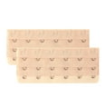 thumbnail image 1 of INSPIRE CHIC Women's 3 x 6 Hooks Bra Extender Brassiere Eye Tape Strap Skin Color-1 3 Rows 6 Hooks 2 Pcs, 1 of 5