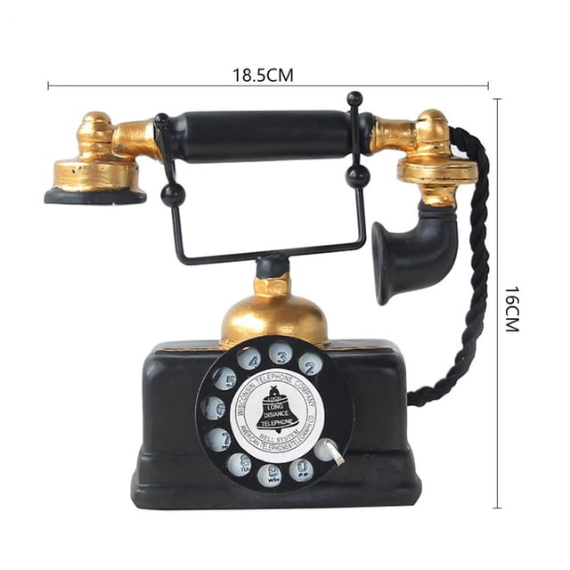 Modelo De Teléfono Retro Muebles Para El Hogar Adornos De Teléfono Mini Decoración Regalo Tienda Bar Decoración Artesanal Para Sala De Estar Speravity HA020855-00