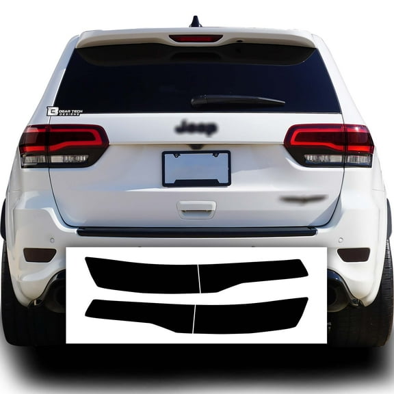 BOGAR TECH DESIGNS Rear Tail Light Hawk Eye Overlay Tint Cover Sticker Compatible with Jeep Grand Cherokee 2014-2021, Dark