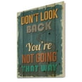 thumbnail image 2 of Designart 'Abstract Quote Don't Look Back You're Not Going That Way' Traditional Print on Natural Pine Wood, 2 of 5