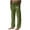 Army Green, variant on Cotton and linen men's summer beach pants, featuring a loose fit, an elastic waistband with a drawstring, and a daisy pattern golf pants men(Army Green,L)