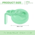 thumbnail image 2 of Uxcell 4 Pack Mason Jar Pour Spout Lid, Mason Jar Lids Wide Mouth Airtight Flip Cap Lids with Handle for Drinking Salad Dressing and Food Storing, Pink/Cyan, 2 of 6