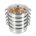 thumbnail image 3 of 5-Tier Stainless Steel Steamer Pot, 11.81" Multi-Layer Cooking Pot, Kitchen Steamer Cooker with Handles & Tempered Glass Lid, Steamer Pot for Cooking, 3 of 5