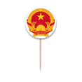 thumbnail image 1 of Vietnam Asia National Emblem Toothpick Flags Round Labels Party Decoration, 1 of 3