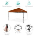 thumbnail image 5 of Best Choice Products 10x10ft Easy Setup Pop Up Canopy w/ 1-Button Setup, Wheeled Case, 4 Weight Bags - Rust, 5 of 10