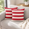 thumbnail image 6 of Orangide Striped Outdoor Waterproof Throw Pillow Cover, Modern Decorative Cushion for Patio Porch, Fade Resistant for Living Room and Bedroom, 6 of 7