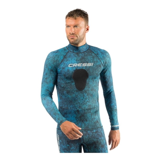 Playera para Caballero Cressi Rashguard Hunter Manga Larga Talla XXL Azul