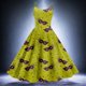 thumbnail image 1 of WILLBEST Vestidos Para Mujer Vestido De Temperamento Retro Con Falda Grande Y Tirantes Estampados De Carnaval Para Mujer 1105, 1 of 3