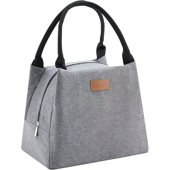 Lifewit Lunch Bag for Women Men Large, Insulated Lunch Box, Reusable Lunch Tote Bag for Work, Grey