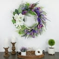 thumbnail image 3 of Northlight Mixed Wildflowers and Magnolias Artificial Spring Wreath, 24-Inch, 3 of 7