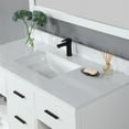 thumbnail image 2 of Kesia 48" Single Bathroom Vanity Set in White with Aosta White Composite Stone Countertop with Mirror, 2 of 8