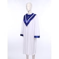 thumbnail image 4 of Yartina Robe de Chœur d'Église Unisexe avec Écharpe en Forme de V Robe de Collation des Grades pour Université Lycée Adolescent Bachelier Bleu TG/170, 4 of 6