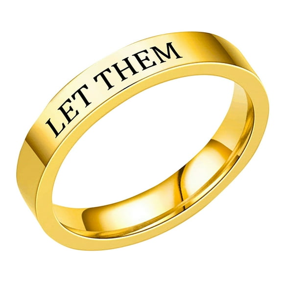 Inspirational Engraved Ring Motivational for Women Men Positive Message Jewelry Unique Encouragement Present