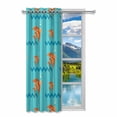 thumbnail image 2 of MKHERT Bright Orange Fish Blackout Window Curtain Drapes Bedroom Living Room Kitchen Curtains 52x84 inch, 2 of 2