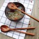 thumbnail image 4 of Cucharas de madera, 2 piezas de cucharas de sopa de madera, cuchara de mango largo, 4 of 4