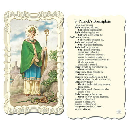 

Saint Patrick s Breastplate Catholic Prayer Holy Card with Prayer on Back Pack of 50