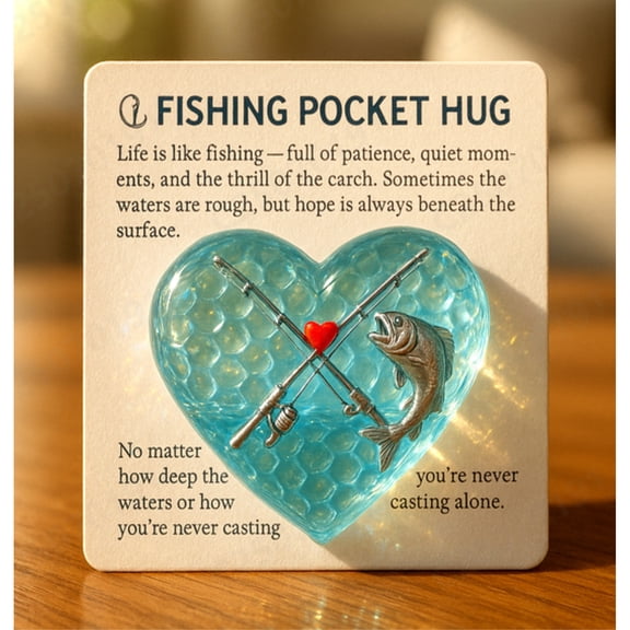 Fisherman's Tool Theme Pocket Gift Card Decoration - Festive Xmas Gift Card Holder with Fishing Tool Design, Perfect for Holiday Gifting, Fisherman Friends & Christmas Party Favors, Blue