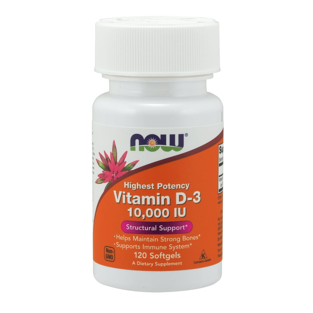 NOW Supplements, Vitamin D3 10,000 IU, Highest Potency, Structural