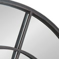 thumbnail image 6 of Kate and Laurel Angelis 30-Inch Round Industrial Modern Overlaid Metal Framed Wall Mirror, Black, 6 of 7