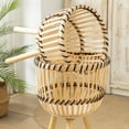 thumbnail image 4 of Woven Flower Pot Faux Rattan Planter High Living Room Floor Shelves, 4 of 6