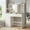 White: 37.4", variant on TOMNK Vanity Desk with Mirror, LED Lights and Power Outlet Makeup Vanity Table with 4 Drawers and 7 Storage Shelves Dressing Table for Bedroom Dressing Room (White)