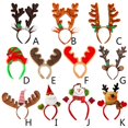 thumbnail image 3 of Adult Kids Christmas Headbands Cute Reindeer Antlers Santa Claus Snowman Headband Holiday Party Supplies Decoration Ornament Headgear GiftG, 3 of 5