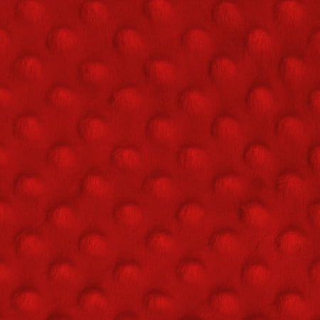 102 Fleece - SHASON TEXTILE (2 Yards cut) SOFT CUDDLY MINKY DOT FLEECE, RED.