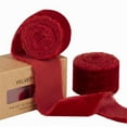 thumbnail image 2 of Set of 3 Velvet Ribbon Roll 1.57 Inch Wide, 10 Yards Long for Crafts, Gift Wrapping, and Decorations, 2 of 3