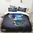 thumbnail image 3 of 1 funda de edredón con dibujos animados de la serie Sonic, impresión digital en 3D, 2 fundas de almohada, suave y cómoda, 100 % poliéster, juego de cama para regalo, 3 of 4