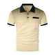 thumbnail image 4 of Ceisia Men's Polka Dot Gradient Short Sleeve Polo Shirt Casual Summer Top Beige S Gifts, 4 of 8
