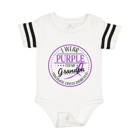 

Inktastic I Wear Purple for My Grandpa- Pancreatic Cancer Awareness Gift Baby Boy or Baby Girl Bodysuit