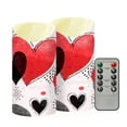 thumbnail image 2 of Iauyy Flameless Candles Battery Operated LED Pillar Candles with Remote and Timer, Black and Red Set of 2 （S), 2 of 8