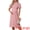 Pink, variant on DARING DIVA Women's Maternity Mock Neck Puff Sleeve A-Line Work Dress S Black