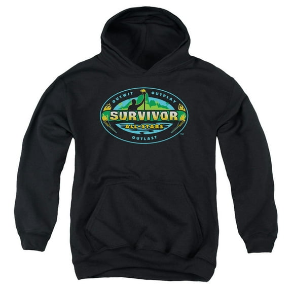 Survivor All Stars Youth Pullover Hoodie Sweatshirt Black