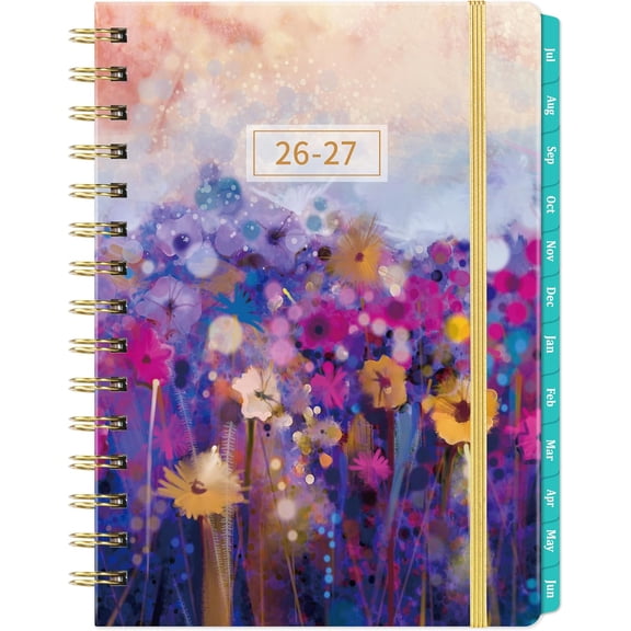 2026-2027 Daily Weekly And Monthly Planner, July 2026-June 2027, 6.3 x 8.4 Inch Hardcover, 12 Monthly Tabs, Inner Pocket, Academic Year Organizer
