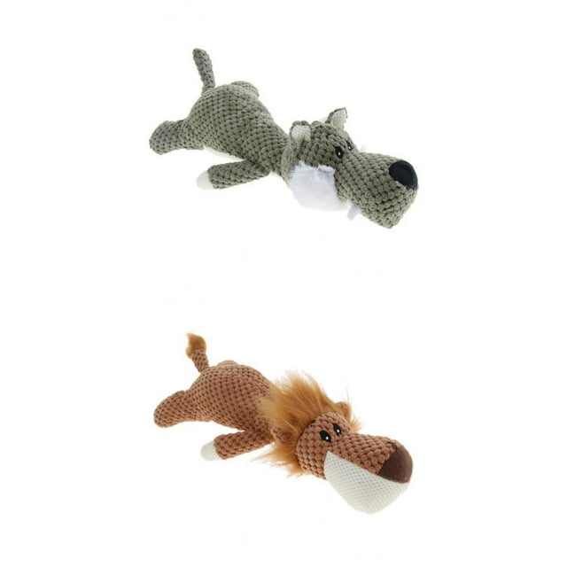 2 Piezas Squeaky Toys Pet Puppy Chewing Toys, & Lion Sunnimix Squeaky Plush Pet Toy