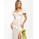 thumbnail image 2 of X2350 Vestido halter con mangas abullonadas y cuello cuadrado floral sexy novedad de verano para mujer, 2 of 5