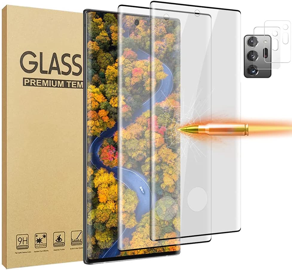 [2+2Pack] Galaxy Note 20 Ultra Screen Protector with Camera Lens