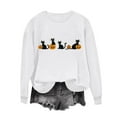 thumbnail image 2 of Elvqul Womens Cotton Sweatshirts Halloween Pullover Halloween Crewneck Fall Long Sleeve Sweatshirts for Women, 2 of 4