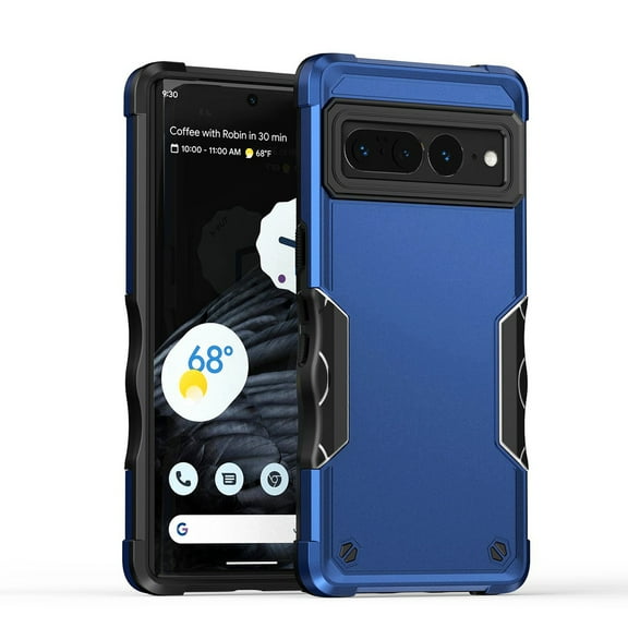 Decase For Google Pixel 6, Luxury Heavy Duty Anti-Scratch Shockproof Protective Phone Bumper Cover with Full Body Rubber Armor Bumper Military Grade Drop Protection Phone Case, blue
