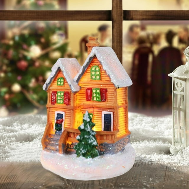 Escena Iluminada con LED perfecl Estatuas Luminosas de Resina Vintage 10 cm