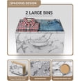 thumbnail image 4 of Sorbus 2 Drawers Nightstand Chest End-Table - Black Frame White Marble, 4 of 9