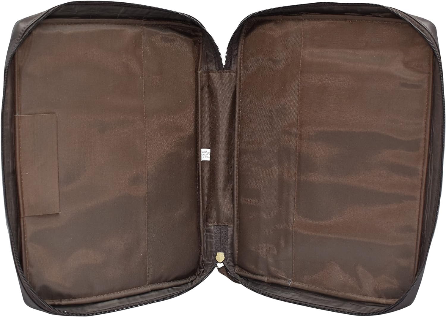 Large Cross Bible Book Cover Genuine Leather with Handle Cross Brown