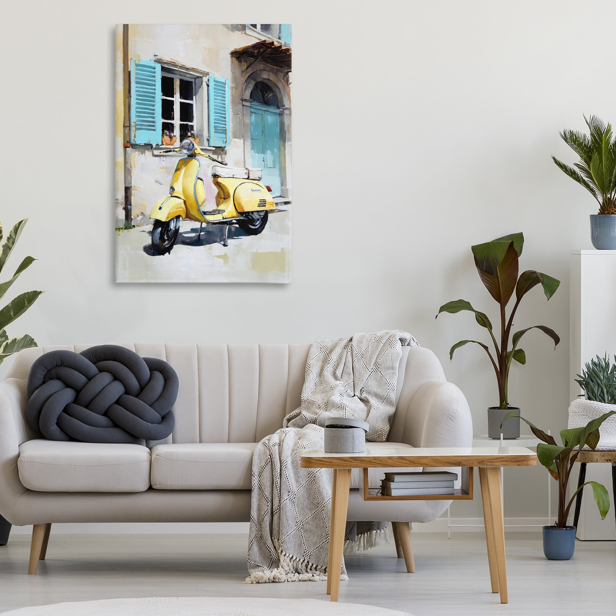 Stupell Industries Sunny Day Scooter Ride Canvas Wall Art, design by Petal Prints Design