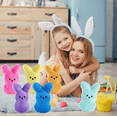 thumbnail image 3 of Decorr 1Pc 5.9-inches Easter Bunny Plush Toys, Cute Easter Bunny Stuffed Animals, Easter Party Favors Gift for Girls Boys(Purple), 3 of 7