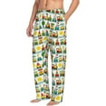 thumbnail image 5 of Cauagu Train With Animals Mens Pajama Pants Sleep & Lounge Pants,PJ Bottoms with Pockets-Medium, 5 of 7