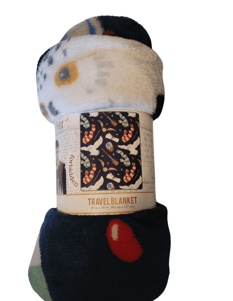 Harry Potter Travel Throw Blanket 40in x 50in - Dark Blue